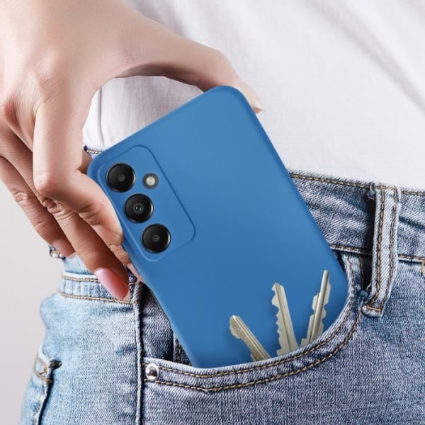 Fodral till Samsung Galaxy A05s - AVIZAR - Fast Cover - Halvstyvt - Soft-touch - Anti-trace Blå Blå