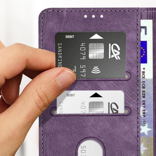 Smartphonefodral - AVIZAR - Samsung Galaxy A15 5G - RFID-skydd - Ljuslila - Flexibel Lila