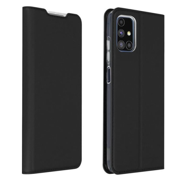 Cover til Samsung M51 - DUX DUCIS - Kortholderetui - Øko-læder - Sort - Blød Svart