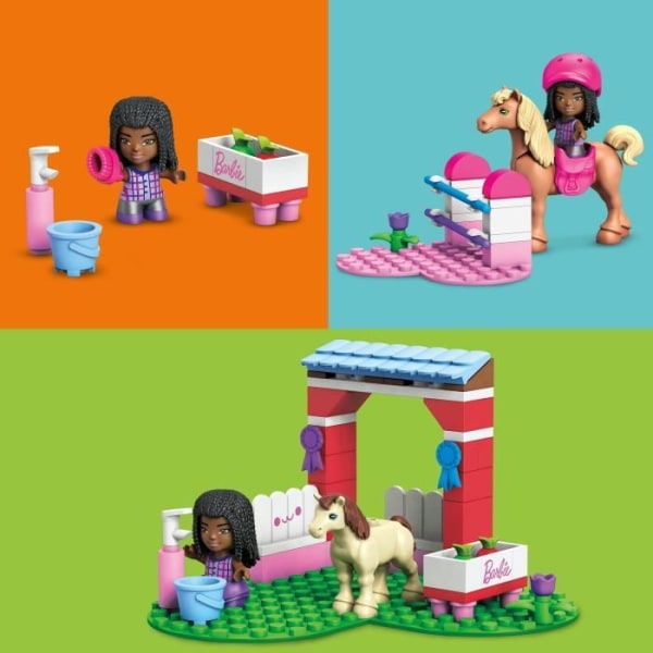 Mega Construx - Barbie - Hestespring - Byggelegetøj Detta byggset innehåller 1 Barbie-m