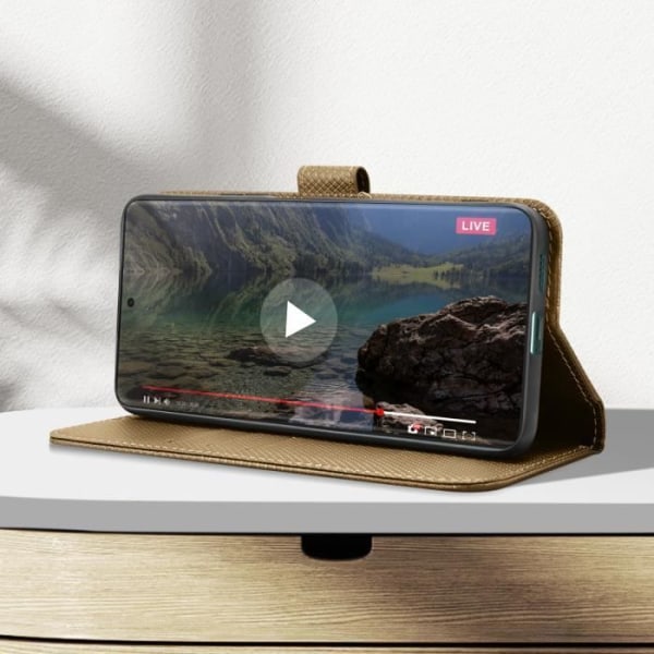 Fodral för Honor Magic 6 Lite 5G Wallet Flip Stand Video Brun