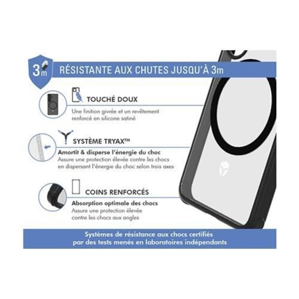 Coque telefon - Forcecase - FC Air Frost - Galaxy S25+ - 50% återvunnet plast - Kompatibel med MagSafe Noir frost