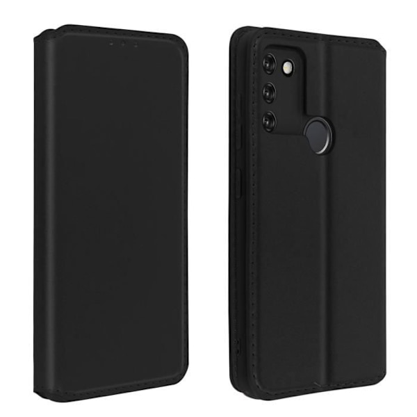 Honor 9A Case Cover Kortholder Funktion Slank og elegant sort Svart