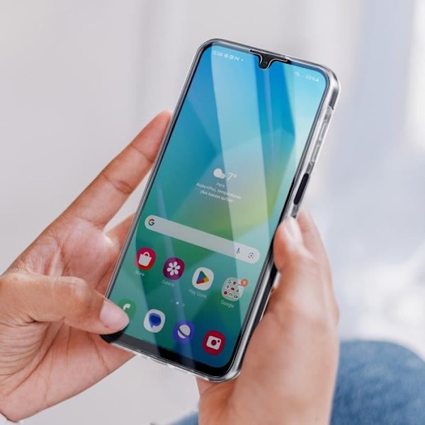 Heltäckande skal för Samsung A16 med upphöjd kameralins, transparent Transparent