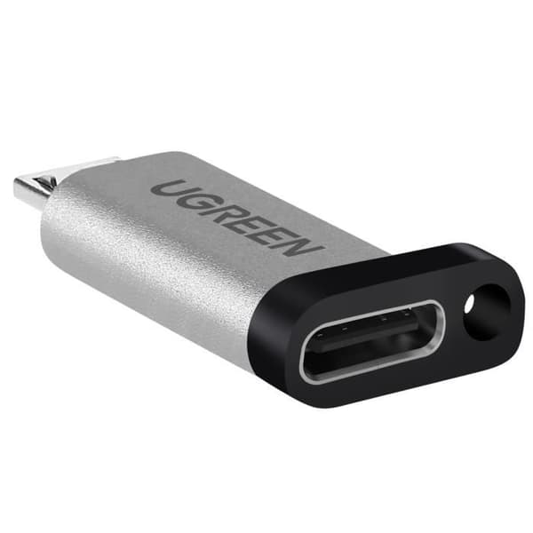 Ugreen XO USB-C - Micro-USB Charge and Sync 2.4A -sovitin - harmaa