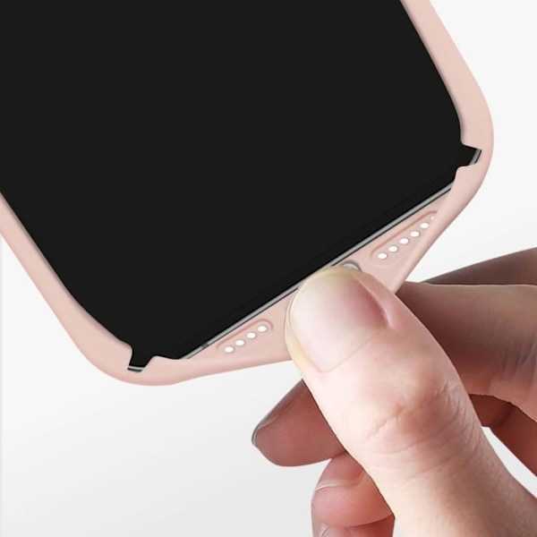 AVIZAR Skyddsfodral för iPhone 15 Pro Max - Halvstyv Soft-touch - Puderrosa - Tunt och lätt Puderrosa