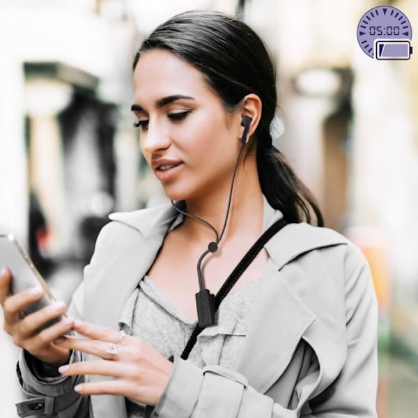 Hörlurar Headset Bluetooth Lavalier mikrofondesign Autonomy 5h Defunc Svart
