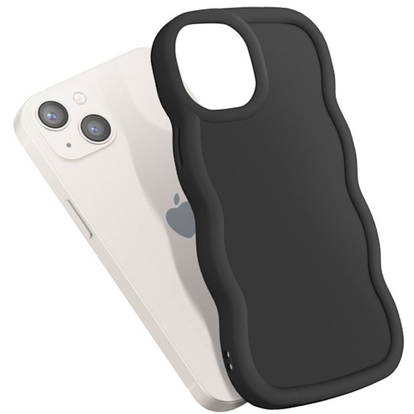 Coque til iPhone 13 Silikone Stødabsorberende Candy Serie Sort Svart