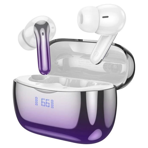 Bluetooth-kuulokkeet - HOKO - Purppura malli - Melunvaimennus - 7 tunnin akunkesto - Kromiefekti Lila