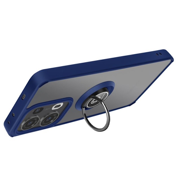 Coque pour Oppo Reno 13 Pro Bague Magnétique Dos Translucide Bleu Nuit Blå