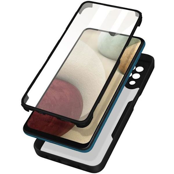 Heldeksel - Samsung - Galaxy A12 - Robust plexiglas - Polymer - Stødabsorberende Svart
