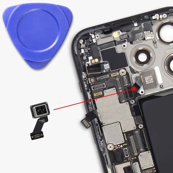 LiDAR-yhteyskaapeli emolevylle iPhone 15 Pro musta Svart