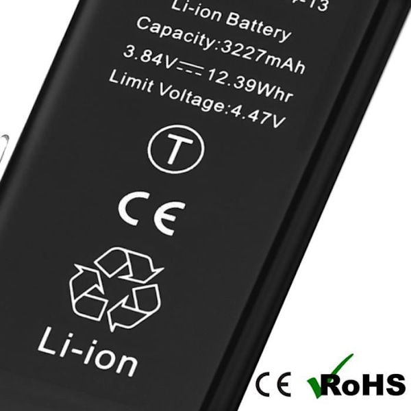 Batteri Decode PCB-version för iPhone 13 3227mAh Svart - AVIZAR - BAT-PCB-IP13 - Litium Jon - 3,7 V Svart