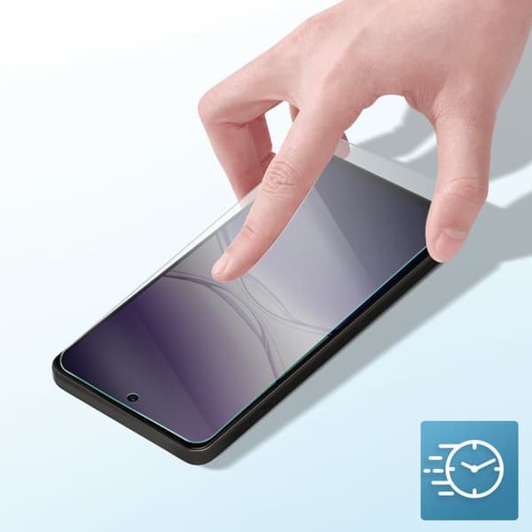 Härdat Glas - AVIZAR - Oppo A5 Pro - Hårdhet 9H - Represistent - Transparent Avfasad Vit