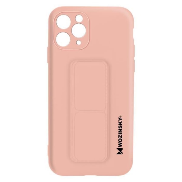 Fodral iPhone 11 Pro Max Silikon Vikbart magnetiskt stöd Wozinsky Pink Rose