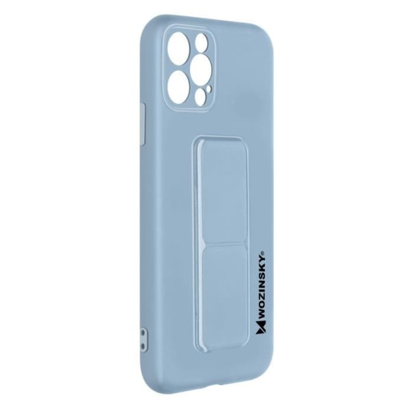 iPhone 12 Pro Max Silikonfodral Vikbart magnetiskt stöd Wozinsky Blue Blue