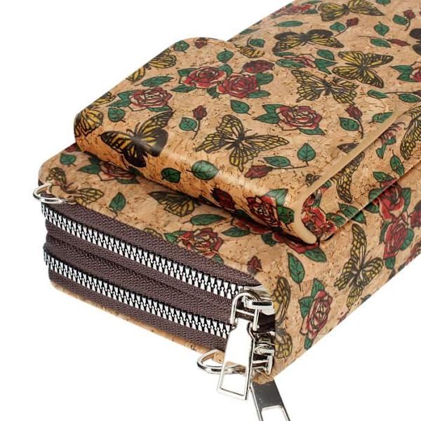 Sacoche - AVIZAR - Triple Poche Magnétique - Motif Papillon - Økologisk - Remsøgler Fjäril