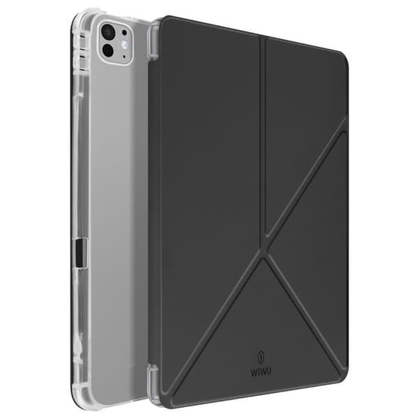Étui til iPad Pro 13'' - Wiwu - Classic III - Sammenfoldelig støtte - Dvale - Sort Svart