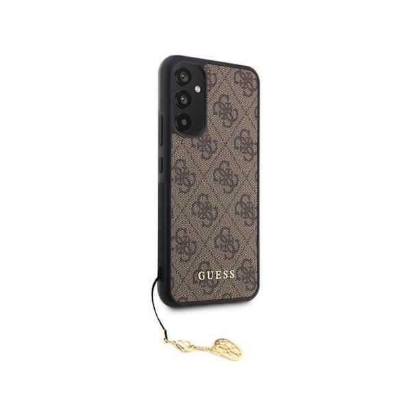 Coque för Samsung Galaxy A34 5G 4G Charm med Guess Hänge Brun Svart