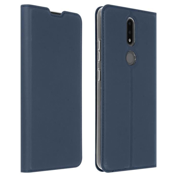 Skal - DUX DUCIS - Nokia 2.4 - Eco-läder - Videostöd - Korthållare Blå