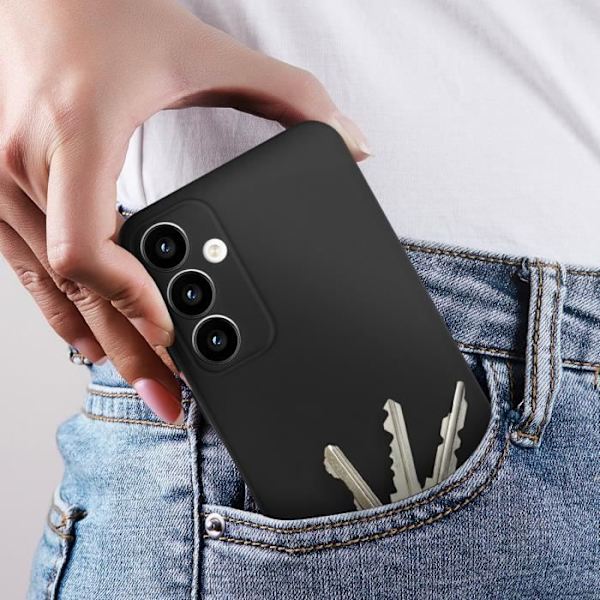 Fodral till Samsung Galaxy A35 5G Halvstyvt Soft-touch Anti-fingeravtryck Svart