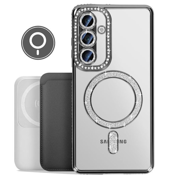 Coque Diamant til Samsung Galaxy A26 MagSafe Kontur Strass Sort Svart