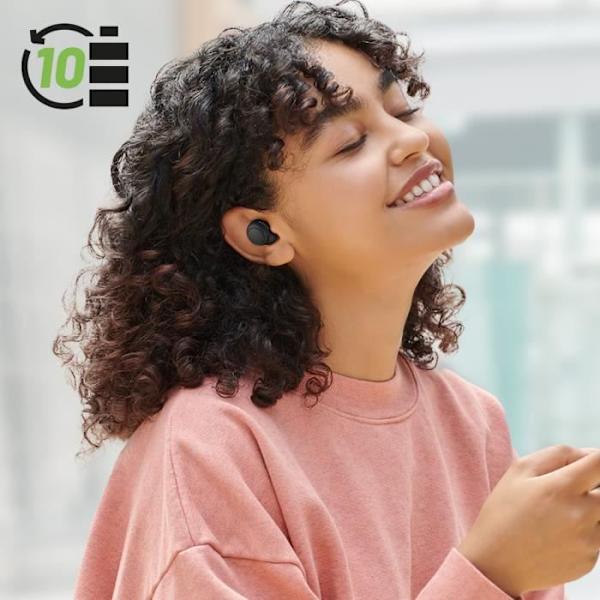 Bluetooth 5.0 hovedtelefoner Batterilevetid 10 timer Vandtæt IPX4 Original Sony WFC500 Sort
