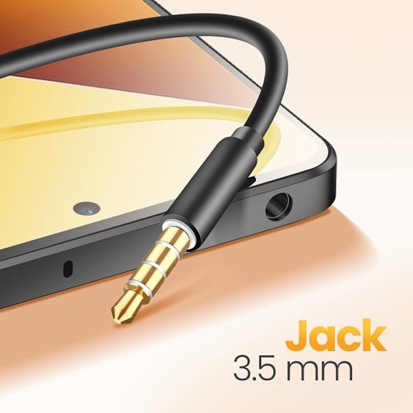 Kablede høretelefoner med 3,5 mm jack og indbygget kontrolknap Inkax sort Svart