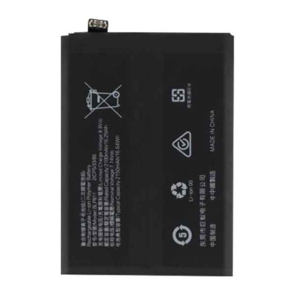 Internt batteri - OPPO - BLP811 - 2150mAh - Kompatibel Oppo Find X3 Lite - Sort sort