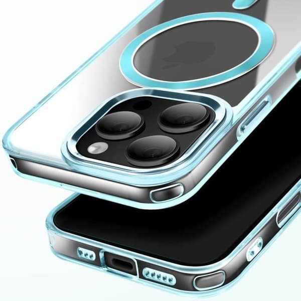 Coque - MagSafe - iPhone 16 Pro Max - Kristal Farve - Blå - Hård - Anti-gulning Blå