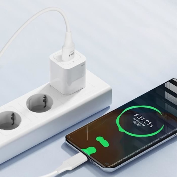 3 in 1 USB-mikro-USB iPhone Lightning USB Type C -kaapeli 5A LinQ White