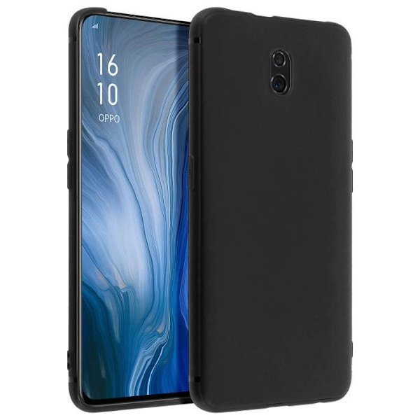 Kotelo - AVIZAR - Oppo Reno - Pehmeä geelisilikoni - Iskunkestävä - Musta Svart