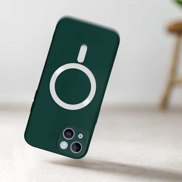 iPhone 14 etui - AVIZAR - Stiv - Mørkegrøn - Magsafe-kompatibel - Soft-touch finish Mörkgrön