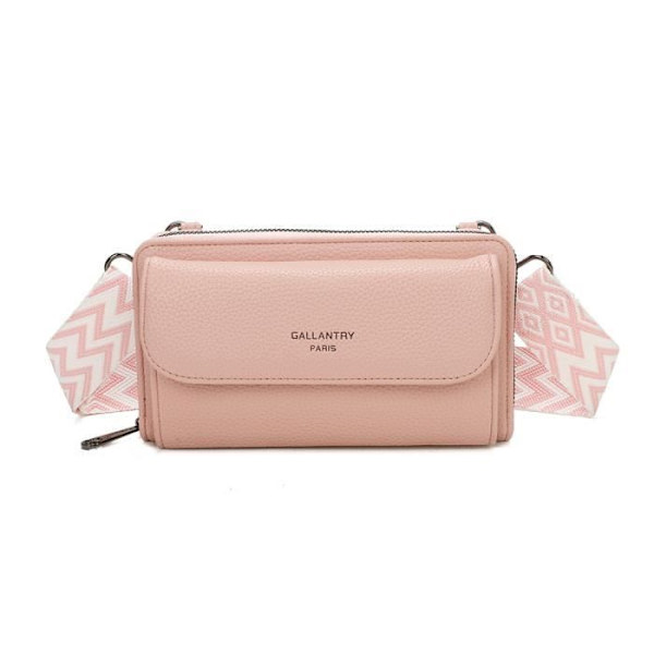 Sød Gallantry Pink Læder Wallet Skuldertaske - GALLANTRY - Blød - Punglås Rosa