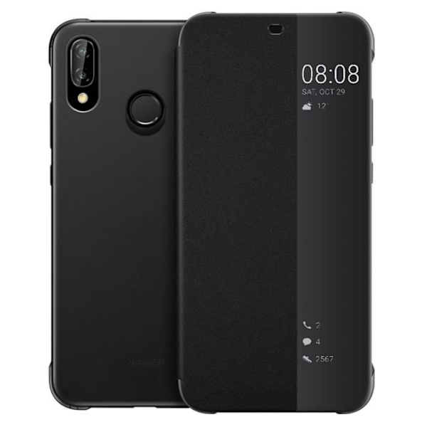 Huawei P20 Lite Smart View Cover Folio Cover - HUAWEI - Sort - Flap - Syntetisk - Mat - Blandet svart