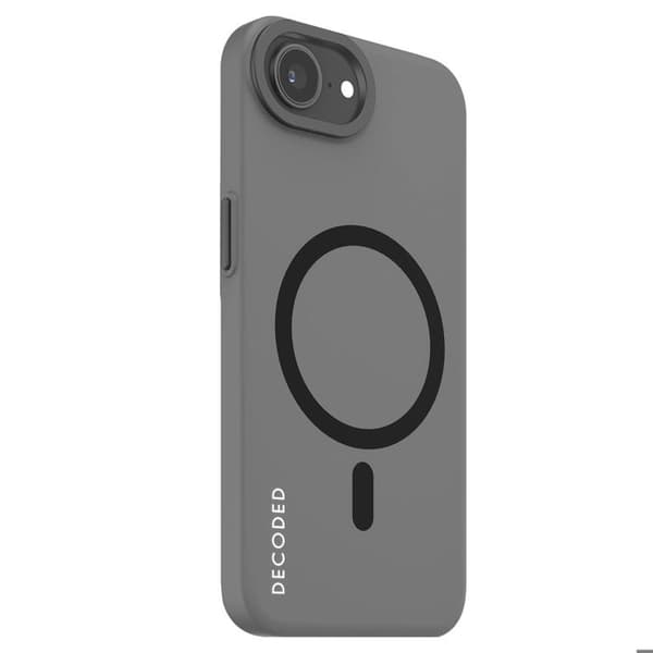 iPhone 16e kuori - Decoded - Harmaa - Antimikrobinen - Pehmeä kosketus - Iskunkestävä Grå