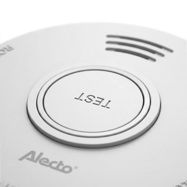 Røgalarm 85dB med 5 års batteri Certificeret EN14604 Alecto Hvid Vit