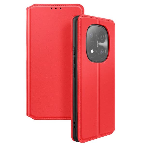 Flip Cover til Redmi Note 14 Pro / 14 Pro Plus Magnetisk Classic Edition Rød Röd