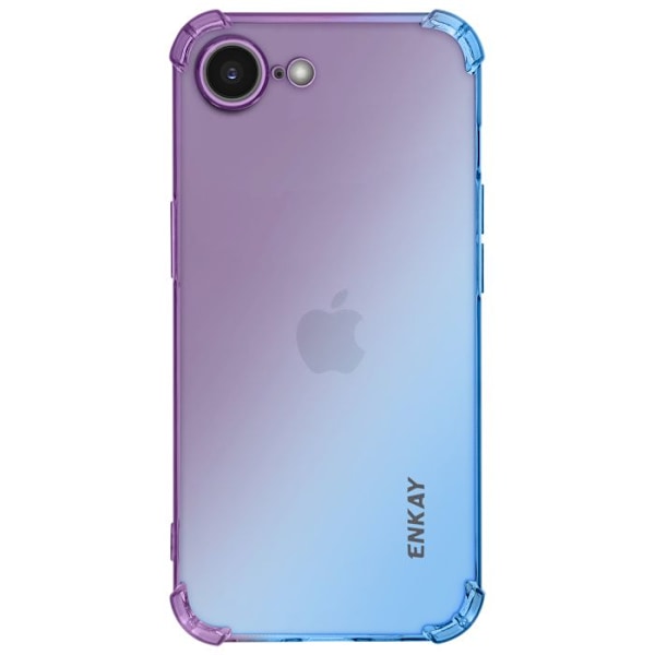 Coque en silicone pour iPhone 16e dégradé Enkay bleu Blå