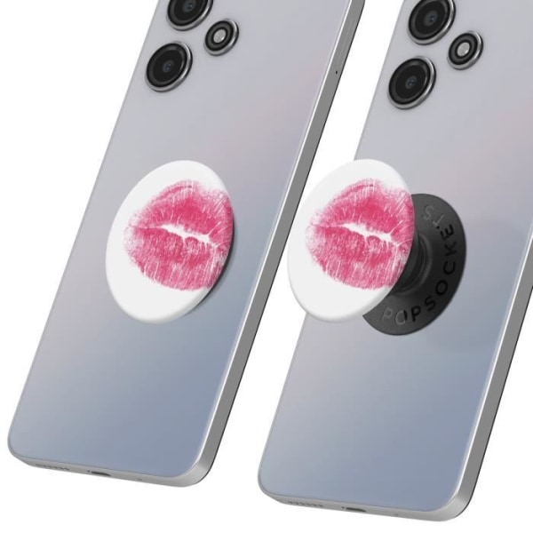 PopGrip Design Kiss för Smartphone, Ring och Universal Hållare Popsockets Svart