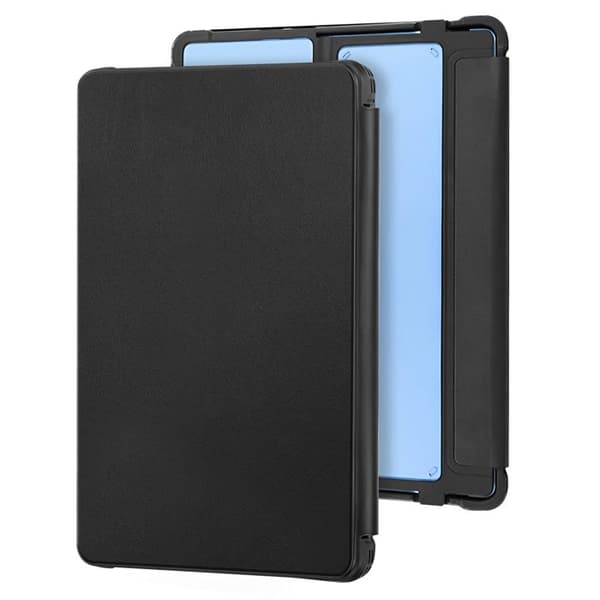 Etui til Microsoft Surface Pro 11 og 9 - Stødabsorberende - Justerbar støtte - Syntetisk læder sort Svart