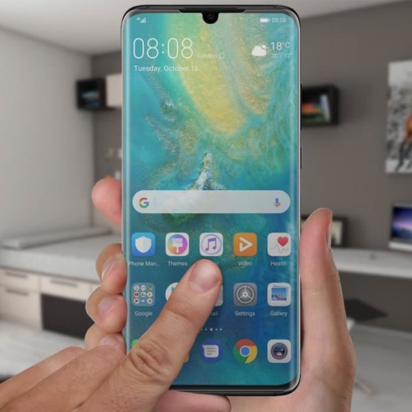 Huawei P30 Skærmbeskytter Film Ultrasonic Flexible Latex Transparent Hvid