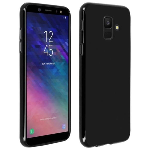 Galaxy A6 cover silikone gel beskyttelse bagpå Anti-Fingerprint Black