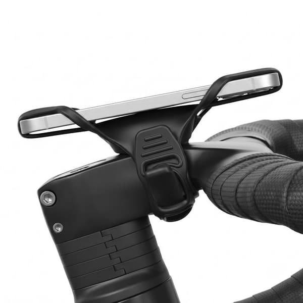 Universal telefonholder i silikone til cykel og scooter sort Svart