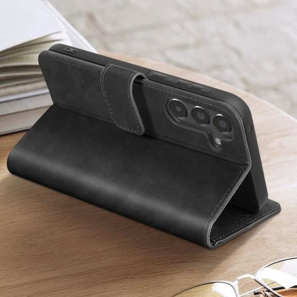 Fodral till Samsung A55 5G - AVIZAR - Wallet Flip Video Support - Svart Svart