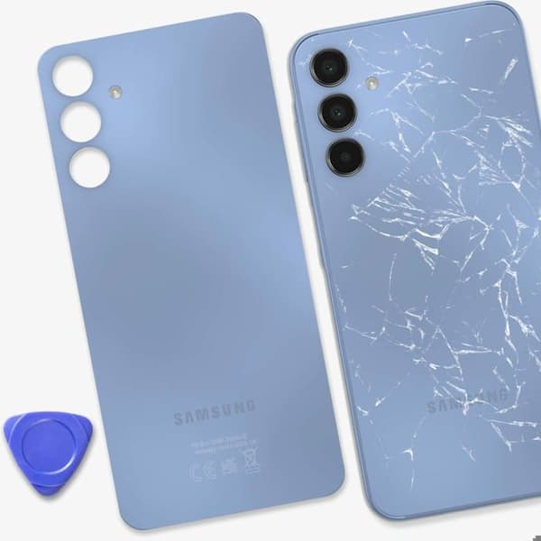 Erstatningsbatteri til Galaxy A15 4G Service Pack med Samsung Blå Klæbende Blå