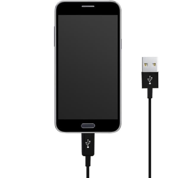 USB-kabel til Micro USB - AVIZAR - 3 Meter - Sort - Opladning og Overførsel Svart