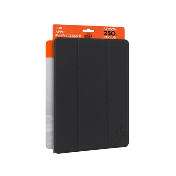 Folio Magnetisk Etui til iPad Pro 11" M4 / M5 med Stylus Plads Eiger Sort Svart