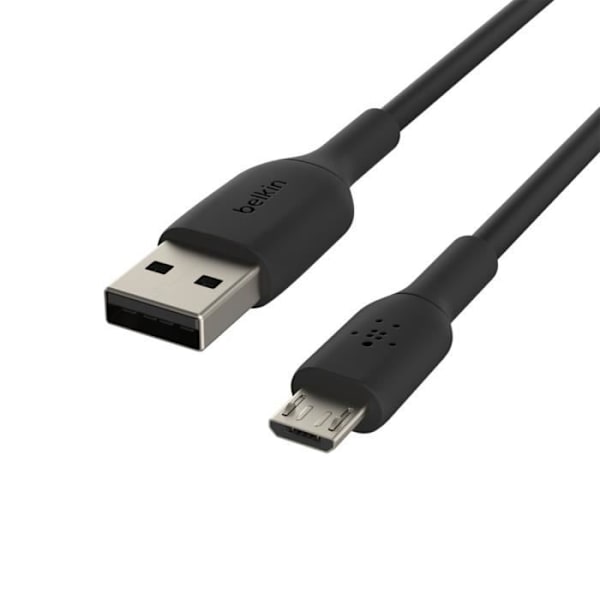 USB till mikro-USB-kabel Ladda och synkronisera Certifierad USB-IF 1 meter Belkin Svart