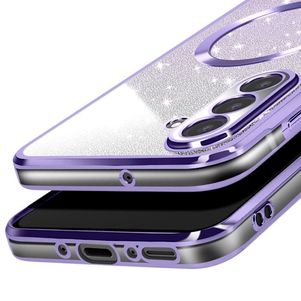 Coque MagSafe til Samsung Galaxy A26 Silikone Glitrende Lilla Lila